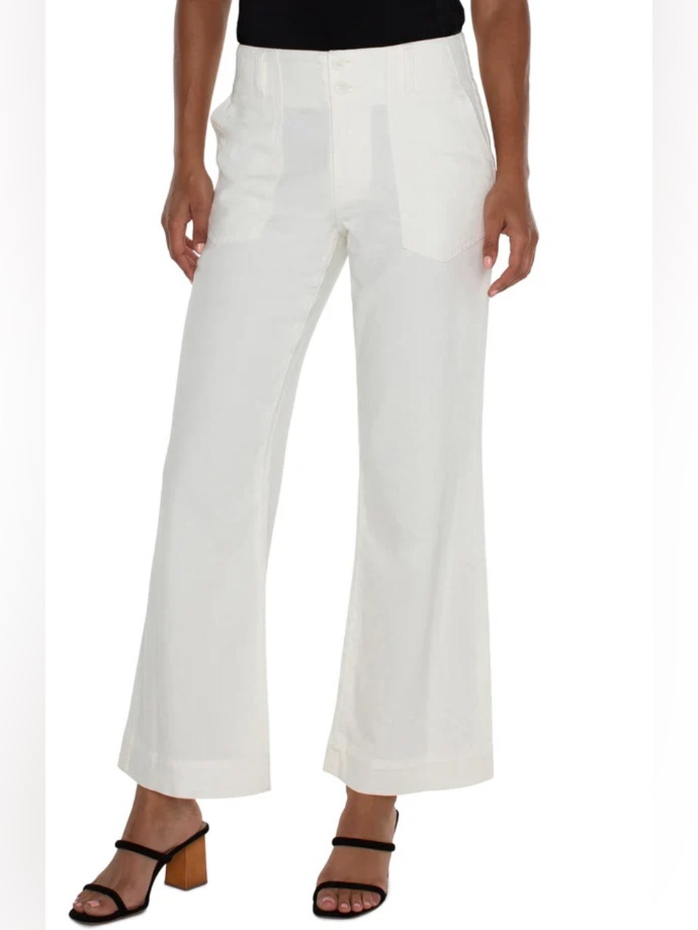 Liverpool Los Angeles Hannah Flare Eco Jean in Soft White